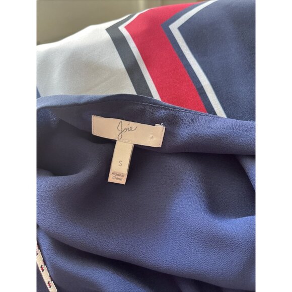 Joie Size Small Color-blocked Nautical EDYTE Dress Asymmetric Hem Navy $348 NEW - Picture 12 of 15